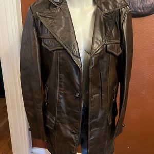 Brown vintage leather jacket